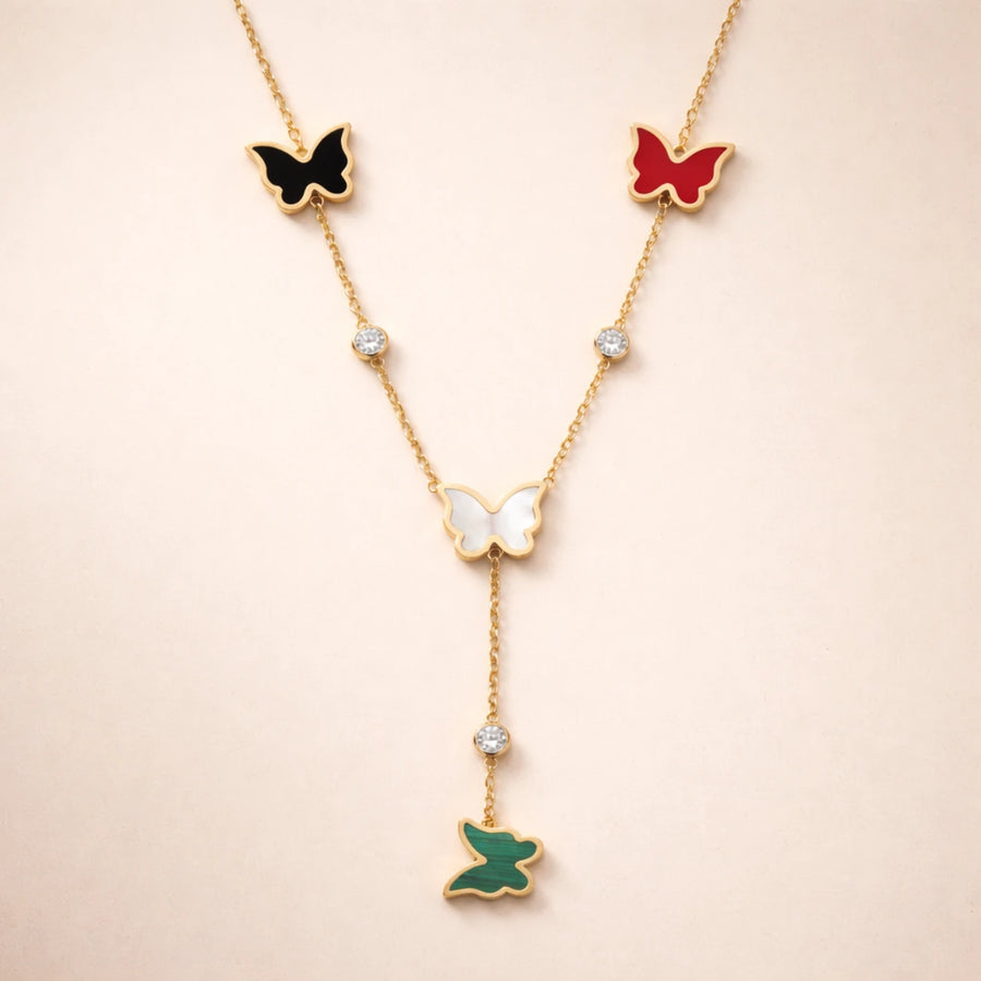 18K Gold Plated Station Chain Necklace for Women | Dainty Layering Everyday Jewellery | Tasta