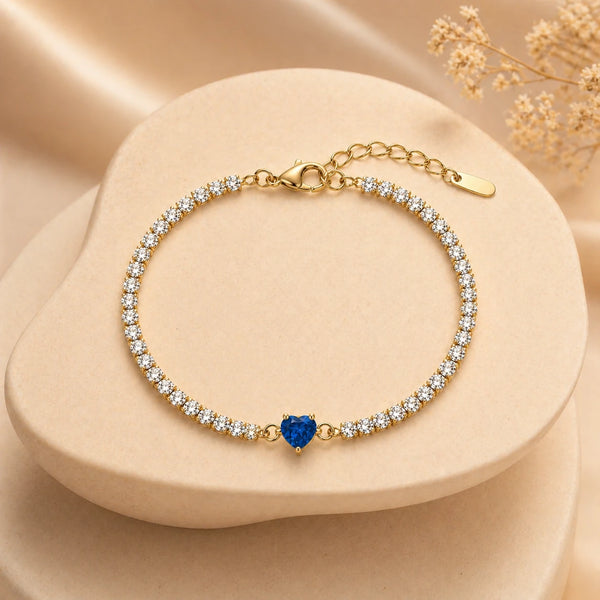 18K Gold Plated Dainty Tennis Bracelet for Women | Elegant Everyday Jewellery Gift | Tasta